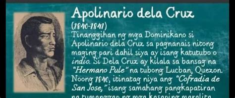 pag aalsa ni apolinario dela cruz brainly